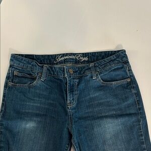 American Eagle Outfitters High-Rise Dark Blue Jeans